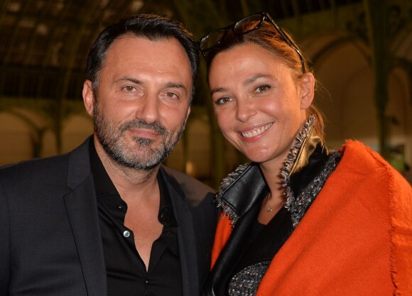 Frédéric Lopez et Sandrine Quétier - Soirée d'inauguration de la Fiac 2015 organisée par Orange au Grand Palais à Paris, le 21 octobre 2015.