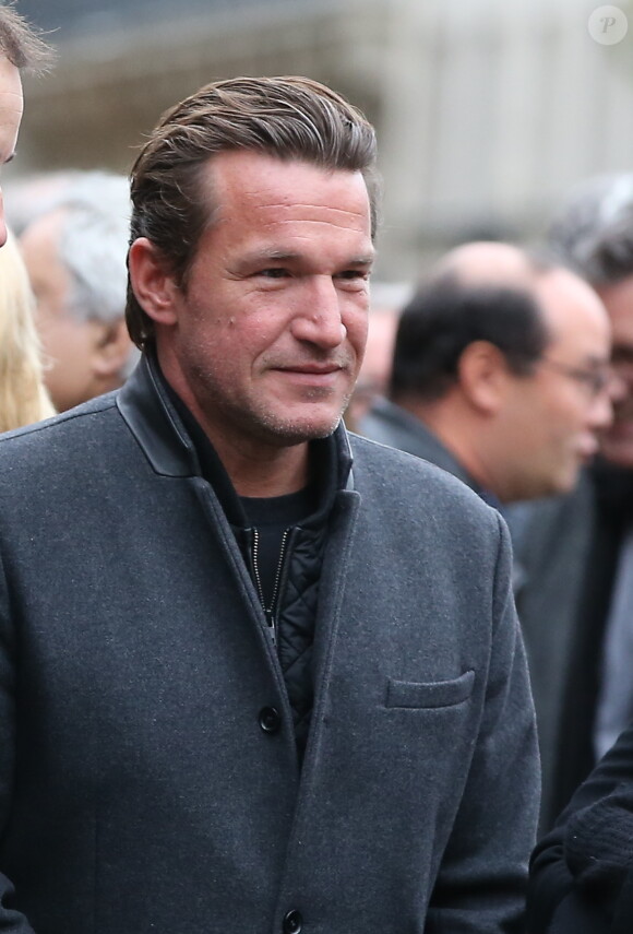 Benjamin Castaldi - Obsèques de Danièle Delorme en l'église de Saint-Germain-des Prés à Paris le 23 octobre 2015.