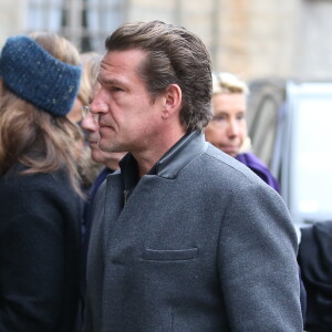 Benjamin Castaldi - Obsèques de Danièle Delorme en l'église de Saint-Germain-des Prés à Paris le 23 octobre 2015.