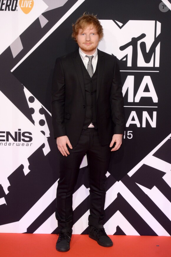 Ed Sheeran lors des MTV Europe Music Awards 2015 au Mediolanum Forum. Milan, le 25 octobre 2015.