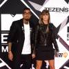 Kevin-Prince Boateng et Melissa Satta lors des MTV Europe Music Awards 2015 au Mediolanum Forum à Milan, le 25 octobre 2015