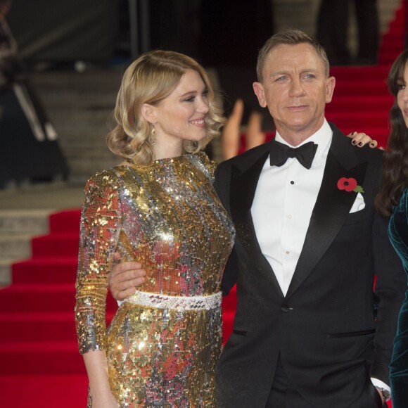 Léa Seydoux, Daniel Craig et Monica Bellucci - Première mondiale du nouveau James Bond "Spectre" au Royal Albert Hall à Londres le 26 octobre 2015.  World film Premiere of Spectre Royal Rota at the Royal Albert Hall in London on october 26, 2015.26/10/2015 - Londres