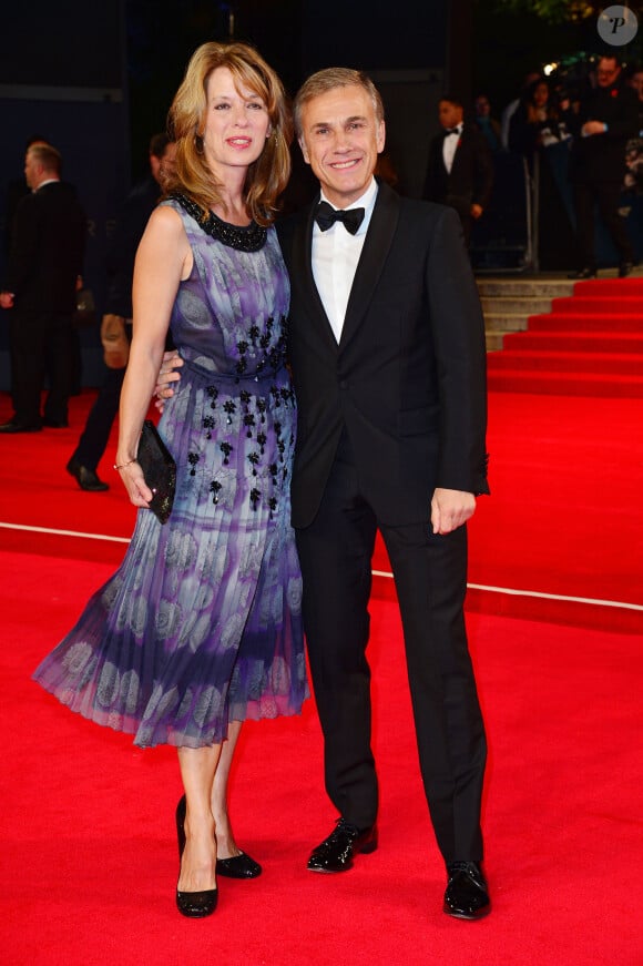 Christoph Waltz et sa femme Judith Holste - Première mondiale du nouveau James Bond "007 Spectre" au Royal Albert Hall à Londres le 26 octobre 2015.