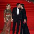 Léa Seydoux, Daniel Craig et Monica Bellucci - Première mondiale du nouveau James Bond "007 Spectre" au Royal Albert Hall à Londres le 26 octobre 2015.