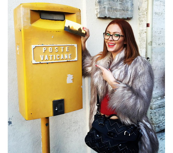 Natasha Hamilton en vacances à Rome / photo postée sur le compte Instagram de la chanteuse anglaise.