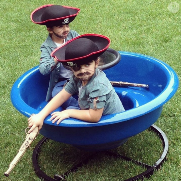 Nelson et Eddy, les jumeaux de Céline Dion sur instagram. Le 28 octobre 2015