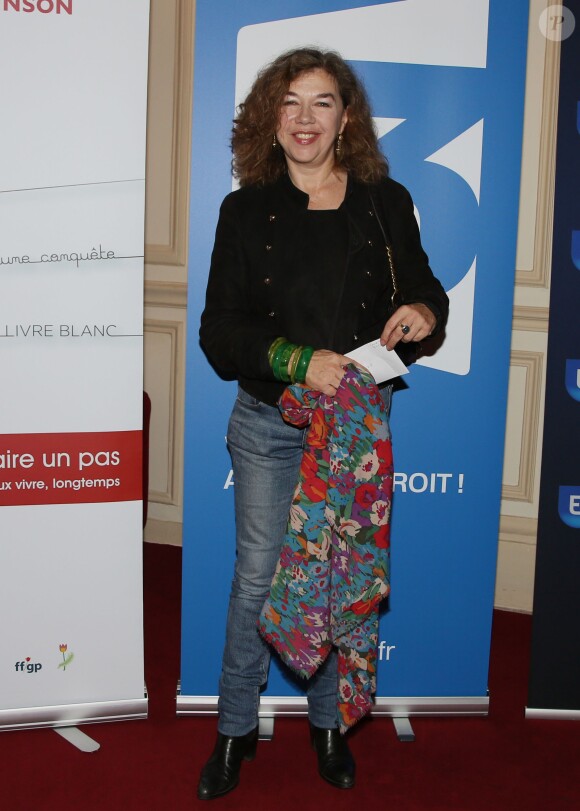 Exclusif - Sabine Haudepin - Spectacle "Elles se croient toutes Joly" en hommage à Sylvie Joly, mis en scène par Pierre Palmade, au théâtre de Paris dans le 9ème arrondissement à Paris, le 26 octobre 2015.