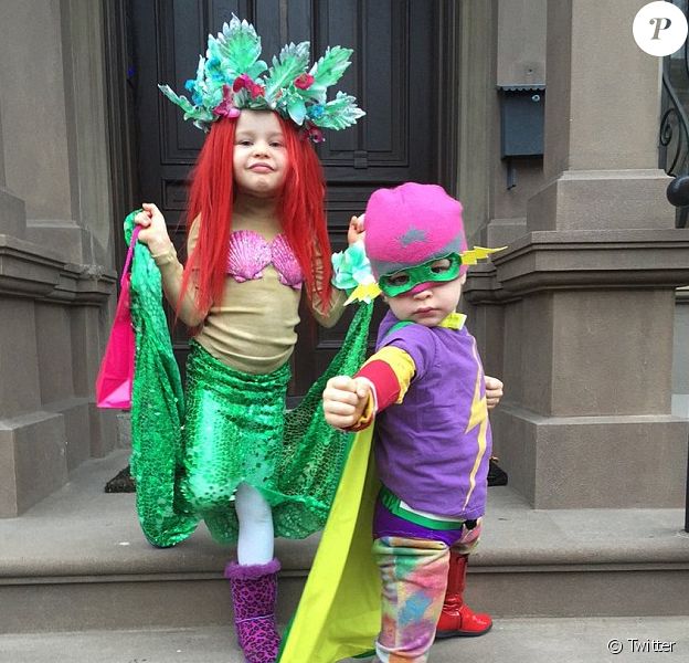 Gideon et Harper, les enfants de Neil Patrick Harris, déguisés pour Halloween, octobre 2015