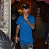 Justin Bieber à la sortie d'un restaurant à Milan, le 26 octobre 2015.