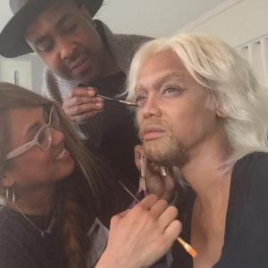 Pour l'émission spéciale Halloween du FABLife Show, Tyra Banks s'est transformée en Richard Branson / photo postée sur Instagram