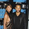 John Legend et sa femme Chrissy Teigen - Soirée des MTV Video Music Awards à Los Angeles le 30 aout 2015.