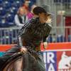 Gina-Maria Schumacher lors d'une compétition de reining à Equita'Lyon le 1er novembre 2015 à Lyon