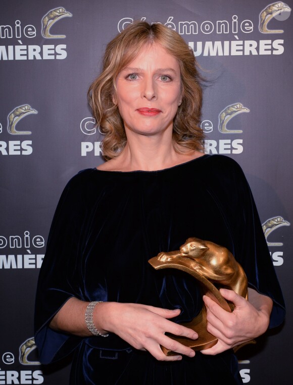 Exclusif - Karin Viard lors de la 20ème cérémonie des Prix Lumières à l'espace Pierre Cardin à Paris, le 2 février 2015.