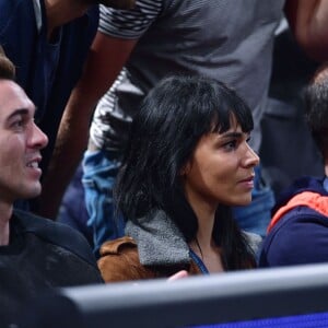 Shy'm dans le box de Benoît Paire lors du BNP Paribas Masters à l'Accor Hotels Arena de Paris le 2 novembre 2015 © Giancarlo Gorassini