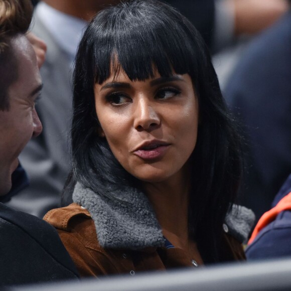 Shy'm dans le box de Benoît Paire lors du BNP Paribas Masters à l'Accor Hotels Arena de Paris le 2 novembre 2015 © Giancarlo Gorassini