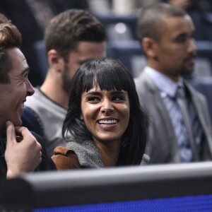 Shy'm assiste au premier tour de son compagnon Benoît Paire lors du BNP Paribas Masters à l'Accor Hotels Arena de Paris le 2 novembre 2015