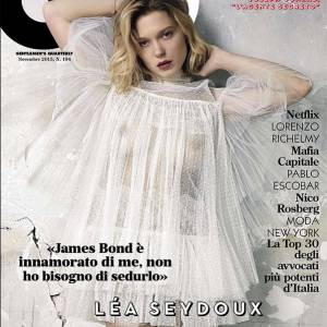 Léa Seydoux en couverture du numéro de novembre 2015 de GQ Italia.