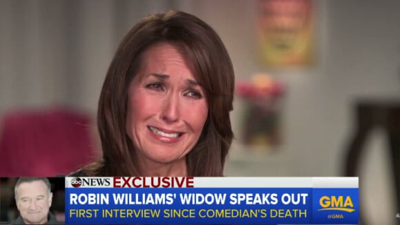Susan Schneider, la veuve de l'acteur Robin Williams, a évoqué les derniers mois qu'elle a passé avec l'acteur sur le plateau de l'émission Good Morning America.