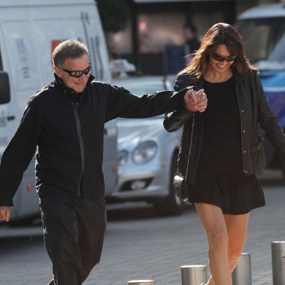 Robin Williams et sa femme Susan Schneider dans les rues de Paris, le 25 novembre 2011