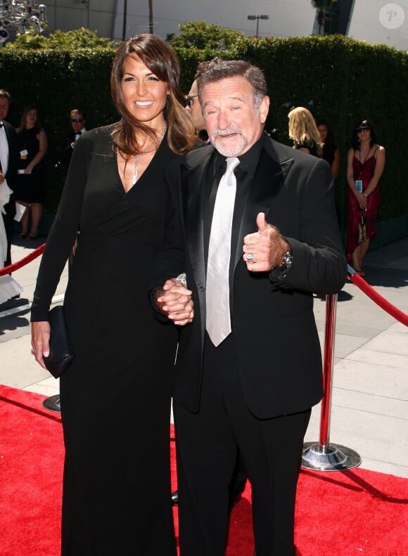 Robin Williams et sa femme Susan à la 62e édition des Creative Arts Emmy Awards à Los Angeles, le 21 août 2010