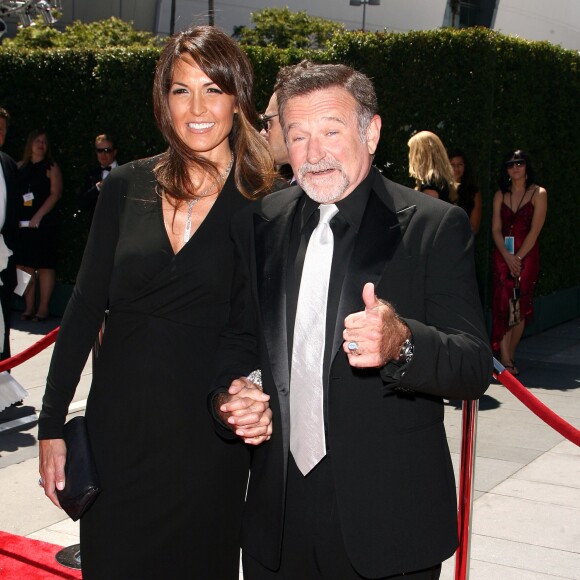 Robin Williams et sa femme Susan à la 62e édition des Creative Arts Emmy Awards à Los Angeles, le 21 août 2010