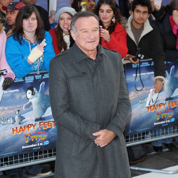 Robin Williams à la première de Happy Feet 2 à Londres, le 20 novembre 2011