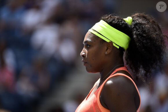 Serena Williams en finale de l'US Open face à Roberta Vinci à l'USTA Billie Jean King National Tennis Center de Flushing dans le Queens à New York le 11 septembre 2015