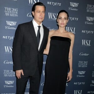 Brad Pitt et sa femme Angelina Jolie à la soirée ‘WSJ. Magazine 2015 Innovator' à New York, le 4 novembre 2015