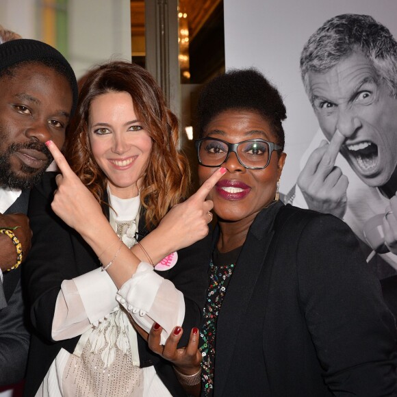 Féfé, Sandra Lou et Claudia Tagbo - Lancement du livre "Finger in the nose" par Sandra Lou pour lutter contre le cancer des enfants au Palais Brongniart à Paris, le 2 novembre 2015. © Veeren Ramsamy/Bestimage