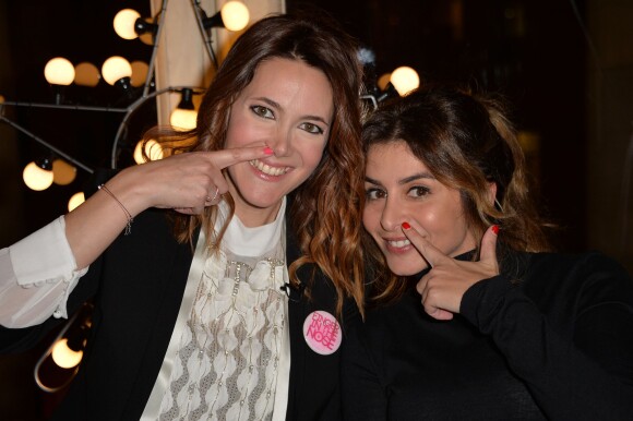 Sandra Lou et Julie Zenatti - Lancement du livre "Finger in the nose" par Sandra Lou pour lutter contre le cancer des enfants au Palais Brongniart à Paris, le 2 novembre 2015. © Veeren Ramsamy/Bestimage