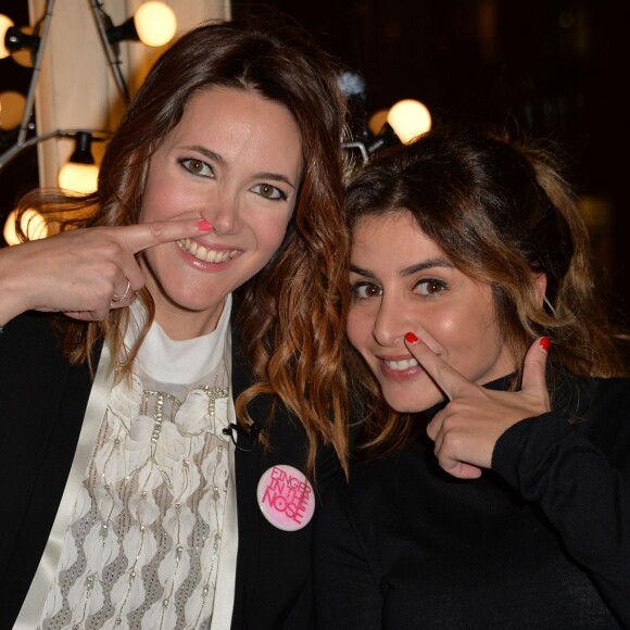 Sandra Lou et Julie Zenatti - Lancement du livre "Finger in the nose" par Sandra Lou pour lutter contre le cancer des enfants au Palais Brongniart à Paris, le 2 novembre 2015. © Veeren Ramsamy/Bestimage