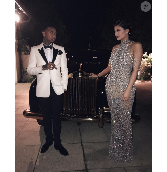 Tyga et Kylie Jenner assistent à la soirée d'anniversaire de Kris Jenner (60 ans) à Los Angeles. Le 6 novembre 2015.
