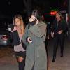 Caitlyn Jenner, ses filles Kendall et Kylie, et leur amie la chanteuse Justine Skye se rendent au Carbone à New York. Le 7 novembre 2015.