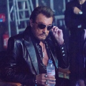 Photo Exclusive - Johnny Hallyday dans les coulisses de ses concerts à Lille dans le cadre de son "Rester Vivant Tour", les 9 et 10 octobre 2015.