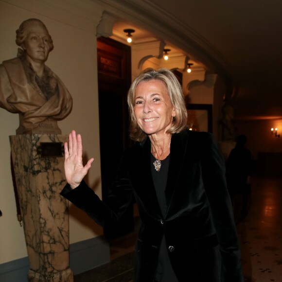Claire Chazal lors du gala d'ouverture de la saison du Ballet de l'Opéra national de Paris, le 24 septembre 2015
