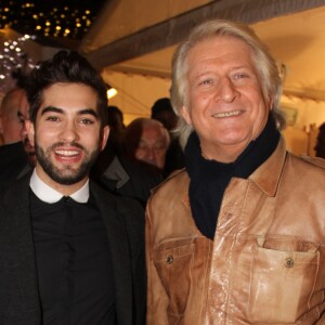 Kendji Girac et Patrick Sébastien participent à l'inauguration du village de Noël des Champs-Élysées à Paris le 13 novembre 2015. © Philippe Baldini