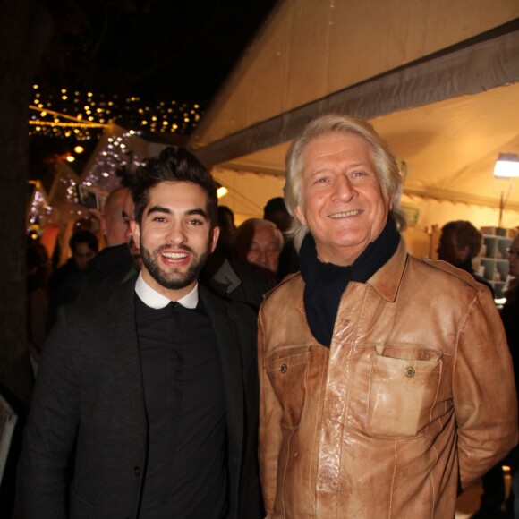 Kendji Girac et Patrick Sébastien participent à l'inauguration du village de Noël des Champs-Élysées à Paris le 13 novembre 2015. © Philippe Baldini