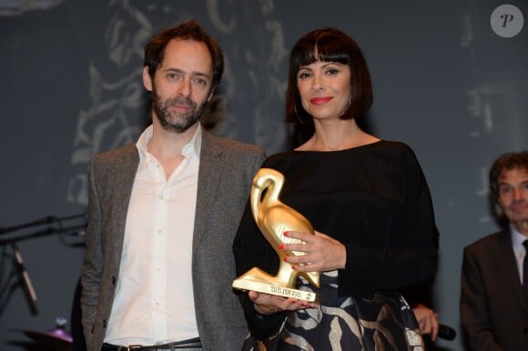Julien Rappeneau et Mathilda May - Cérémonie de clôture du Festival du Cinéma et Musique de Film de La Baule, le 14 novembre 2015.