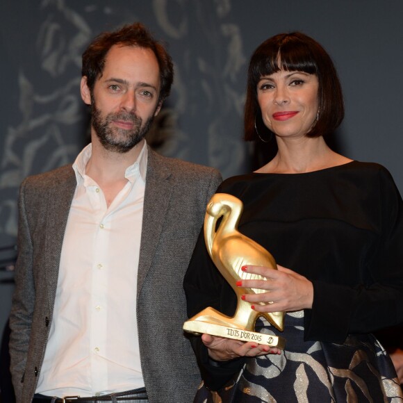 Julien Rappeneau et Mathilda May - Cérémonie de clôture du Festival du Cinéma et Musique de Film de La Baule, le 14 novembre 2015.