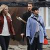 Exclusif - Ginnifer Goodwin, Josh Dallas, Jennifer Morrison sur le tournage de la série 'Once Upon A Time' à Vancouver, le 4 novembre 2015