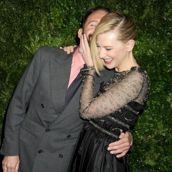 Ralph Fiennes et Cate Blanchett assistent au dîner caritatif du département cinéma du MoMA. New York, le 17 novembre 2015.