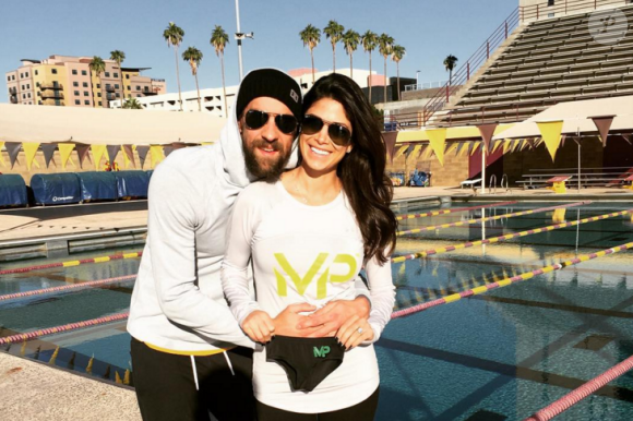 Michael Phelps et sa fiancée, Nicole Johnson, ont annoncé sur Instagram attendrent un bébé, novembre 2015.