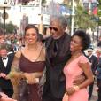  Morgan Freeman, E'Dena Hines, la petite-fille de sa première femme (Jeanette Adair Bradshaw) et sa femme Myrna Colley-Lee lors du Festival du film de Cannes le 21 mai 2005 