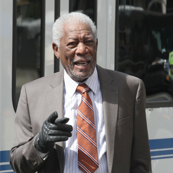 Morgan Freeman sur le tournage de 'Going in Style' à New York, le 21 septembre 2015