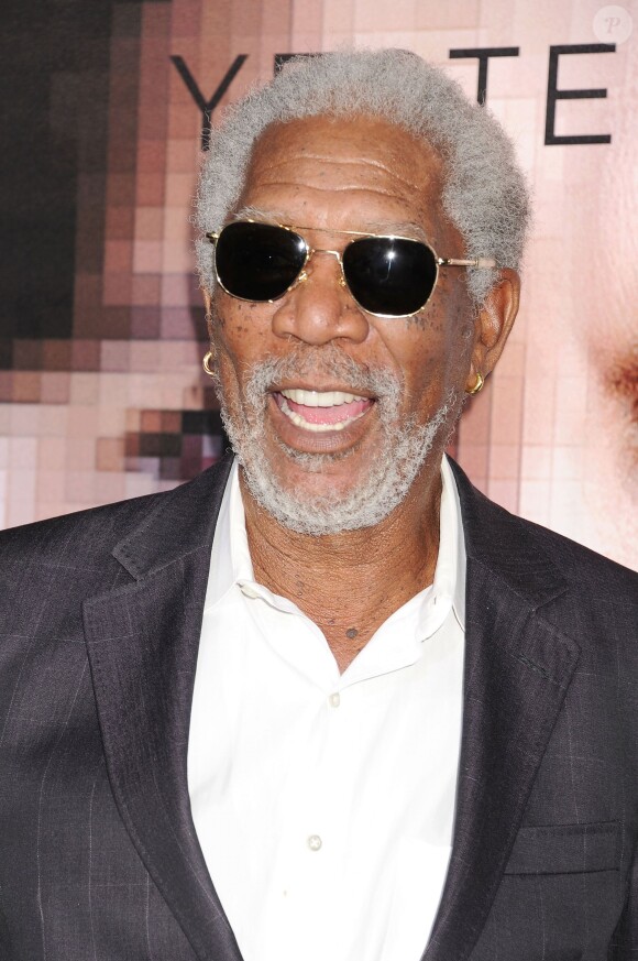 Morgan Freeman lors de la première du film "Transcendance" à Los Angeles, le 10 avril 2014.
