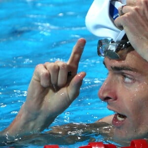 Camille Lacourt, sacré champion du monde du 50m dos à Kazan, le 9 août 2015