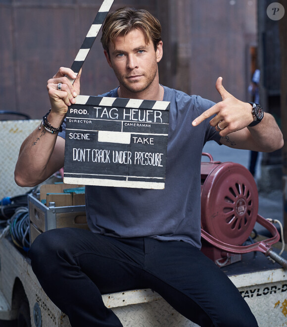 Chris Hemsworth est la star de la campagne "Don't Crack Under Pressure" de Tag Heuer. Novembre 2015.