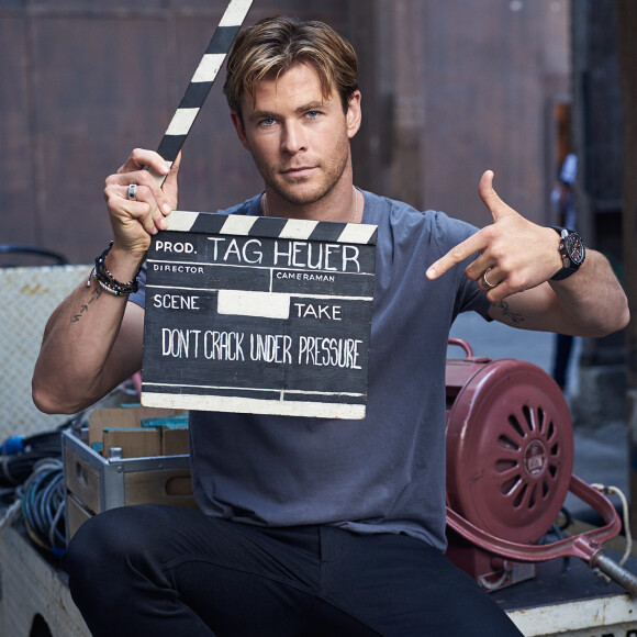 Chris Hemsworth est la star de la campagne "Don't Crack Under Pressure" de Tag Heuer. Novembre 2015.