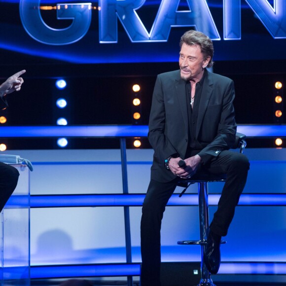 Exclusif - Michel Drucker - Enregistrement le 28 octobre de l'émission "Le Grand Show : Spécial Johnny Hallyday". Diffusion sur France 2 le 28 novembre ©Cyril Moreau/Bestimage.