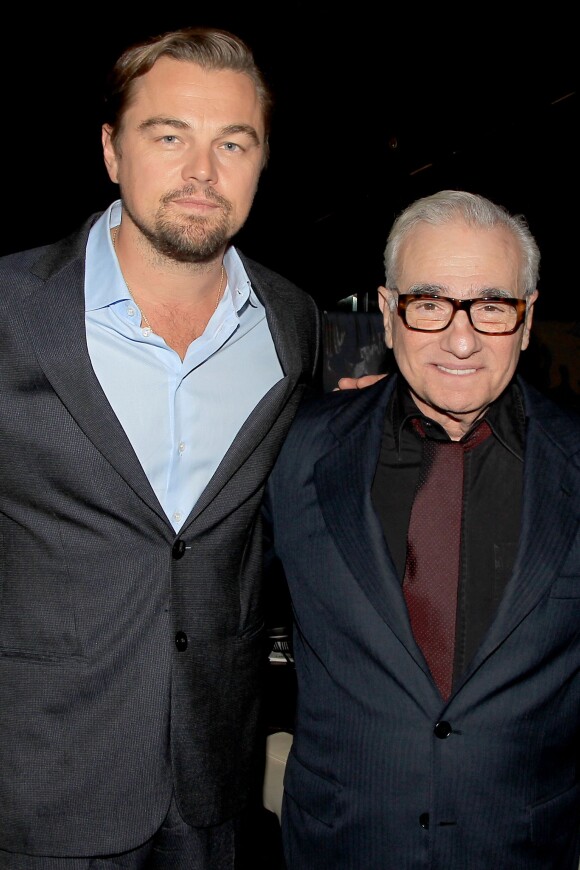 Leonardo DiCaprio, Martin Scorsese lors d'une projection spéciale de The Revenant à New York le 24 novembre 2015.